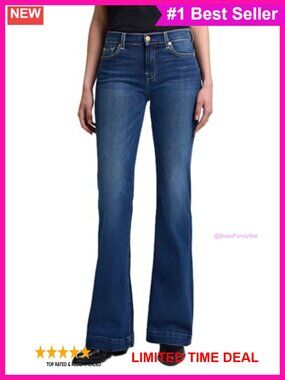 Women's Tailorless Dojo Regular Fit Flared Jeans Stretch Denim Wide Leg